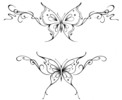 Thumbnail 2 x Tattoo flashes - Butterflies - Lowerback