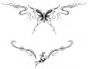 Thumbnail 2 x Tattoo flashes - Butterflies - Lowerback