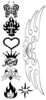 Thumbnail 8 x Tattoo flashes - Sacred Hearts, Hearts with flames, calligraphy, tribal Thumbnail 8 x Tattoo flashes - Sacred Hearts, Hearts with flames, calligraphy, tribal