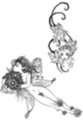 Thumbnail 2 x Tattoo flashes - Fairies with flowers Thumbnail 2 x Tattoo flashes - Fairies with flowers