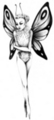 Thumbnail Tattoo flash - hairy Fairy with butterfly wings Thumbnail Tattoo flash - hairy Fairy with butterfly wings