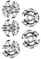 Thumbnail 5 x Tattoo flashes - Circular Maori Style Geckos