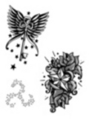 Thumbnail 3 x Tattoo flashes - Triskell-shaped Stars/ Winged Key with stars/Stars with roses Thumbnail 3 x Tattoo flashes - Triskell-shaped Stars/ Winged Key with stars/Stars with roses