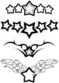 Thumbnail 4 x Tattoo flashes - Lowerback Stars Thumbnail 4 x Tattoo flashes - Lowerback Stars