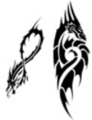 Thumbnail 2 x Tattoo flashes - Tribal Dragons Thumbnail 2 x Tattoo flashes - Tribal Dragons