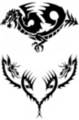 Thumbnail 2 x Tattoo flashes - Tribal Dragons Thumbnail 2 x Tattoo flashes - Tribal Dragons