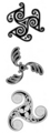 Thumbnail 3 x Tattoo flashes - Triskell traditional style Thumbnail 3 x Tattoo flashes - Triskell traditional style