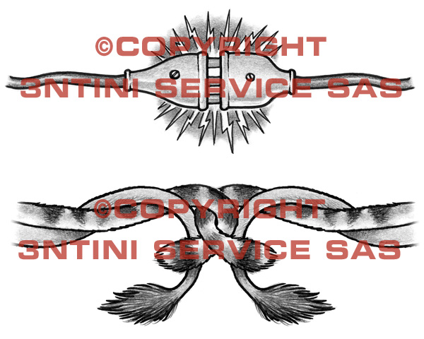 Product picture 2 x Tattoo flashes - Socket/Tails Armbands