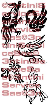 Product picture 5 x Tattoo flashes - Birds