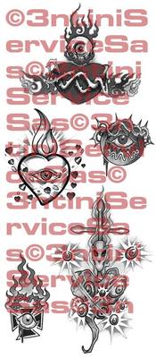Product picture 5 x Tattoo flashes - Eyes