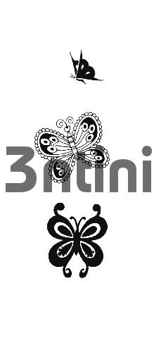 Product picture 3 x Tattoo flashes - Butterflies