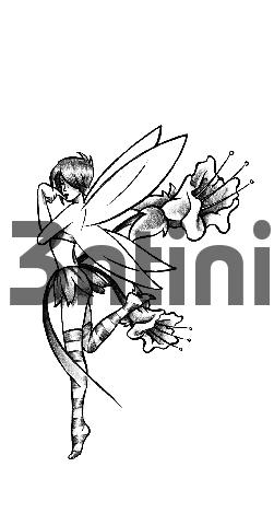 Product picture Tattoo flash - Fairy with flowers