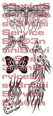 Product picture 5 x Tattoo flashes with Flames