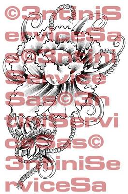 Product picture Tattoo flash - Flowers with Rope