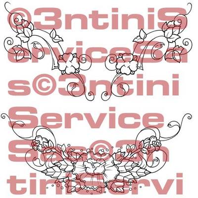 Product picture 2 x Tattoo flashes - Flowers - Lowerback