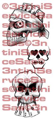 Product picture 3 x Tattoo flashes - Skulls