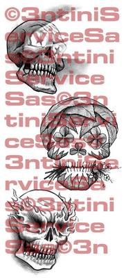 Product picture 3 x Tattoo flashes - Skulls