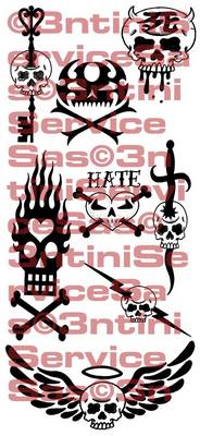 Product picture 8 x Tattoo flashes - Skulls