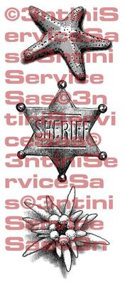 Product picture 3 x Tattoo flashes - Stars