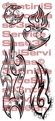 Product picture 4 x Tattoo flashes - Outline Tribals