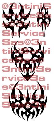 Product picture 4 x Tattoo flashes - Tribals