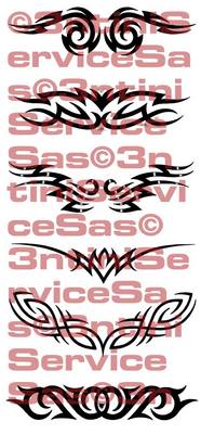 Product picture 5 x Tattoo flashes - Tribals - Lowerback