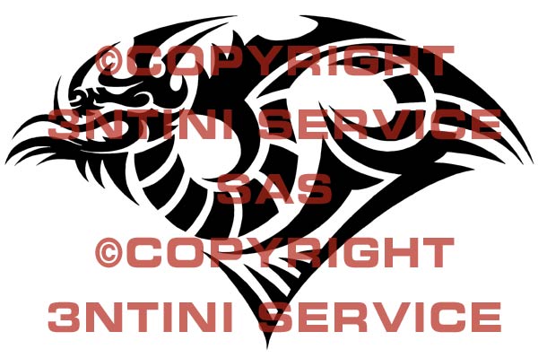 Product picture Tattoo flash - Tribal Dragon