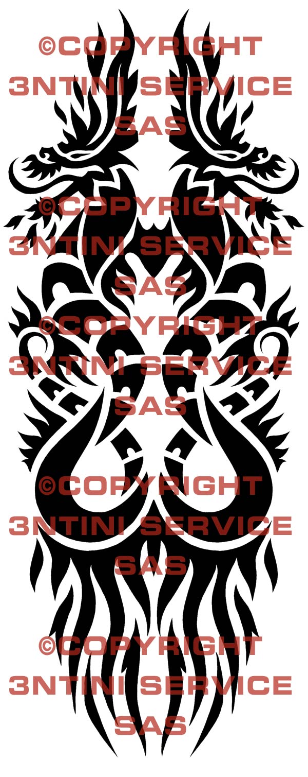 Product picture Tattoo flash - Tribal Dragon