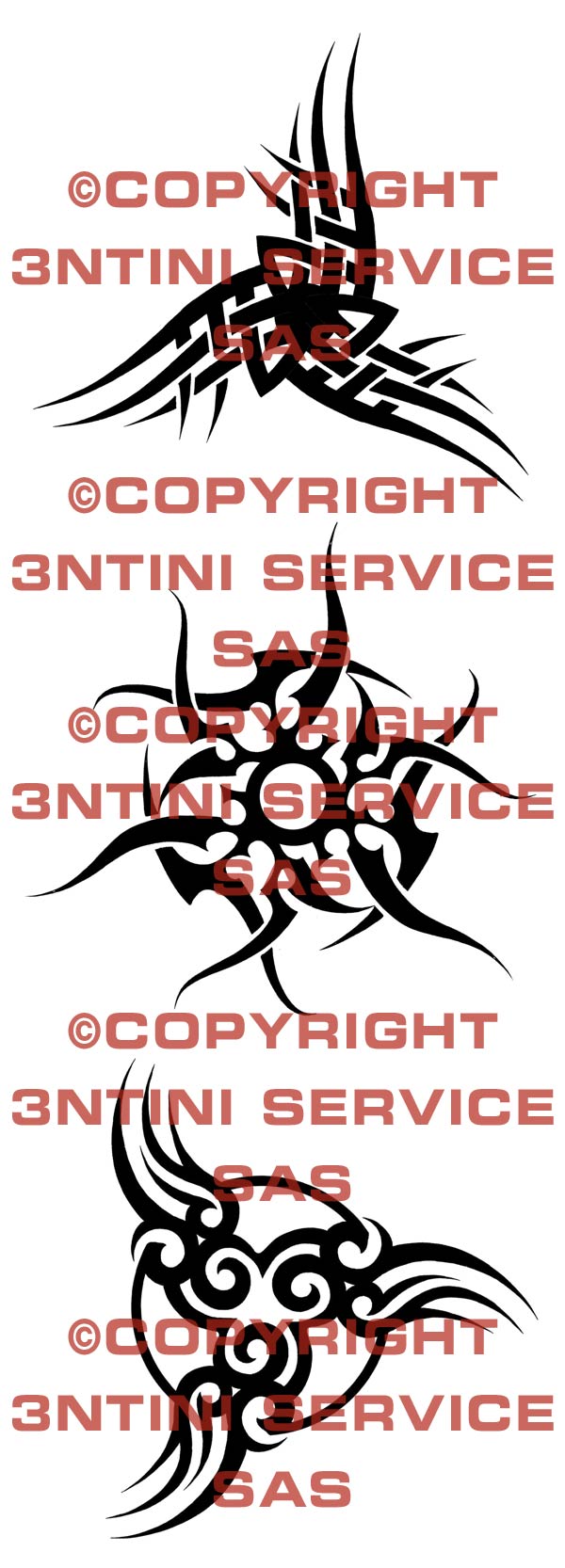 Product picture 3 x Tattoo flashes - tribal Triskell